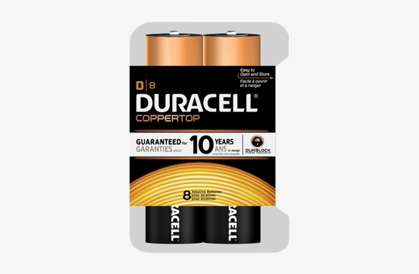 Industrial Grade Led Flashlights - Duracell Batteries 8 Pack, transparent png download