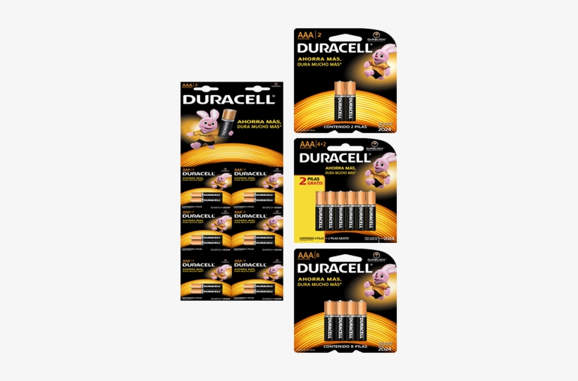 Duracell Aaa Batteries - Pila Duracell Alcalina Aaa Con 4, transparent png download