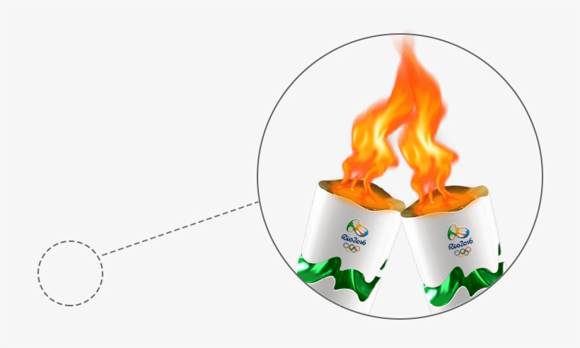 A Transferência Da Chama Entre Os Condutores Vai Acontecer - Desenho Da Tocha Olimpica, transparent png download