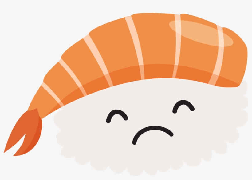 Shrimp Sushi Sticker - Sushi Cartoon Png, transparent png download