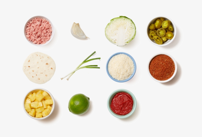 Pork & Cabbage Tacos With Pineapple & Pickled Jalapeño - Diet Food, transparent png download
