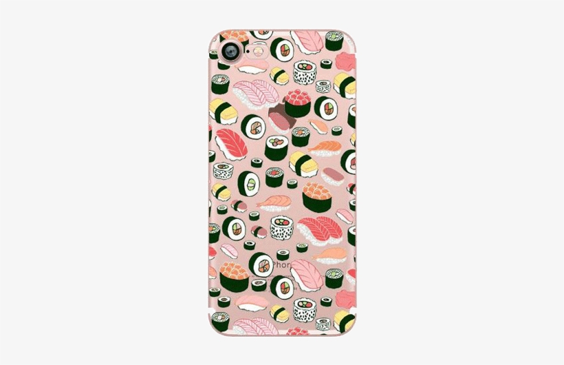 Itgirl Shop Transparent Silicone Sushi Pattern Phone - Sushi Pattern, transparent png download