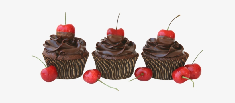 Chocolate Cherry Cupcakes, transparent png download