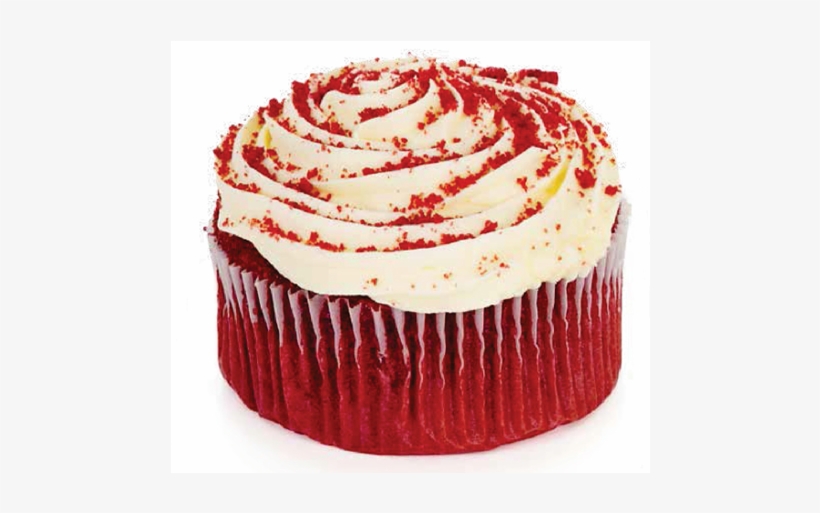 Red Velvet Cake - Cupcake, transparent png download
