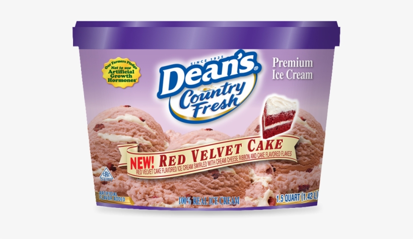 Dean's Country Fresh Premium Red Velvet Cake Ice Cream - Country Fresh Ice Cream, Premium, Happy Birthday Cake, transparent png download