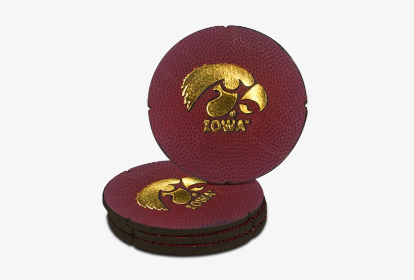 Iowa Football Leather Coaster - Iowa, transparent png download