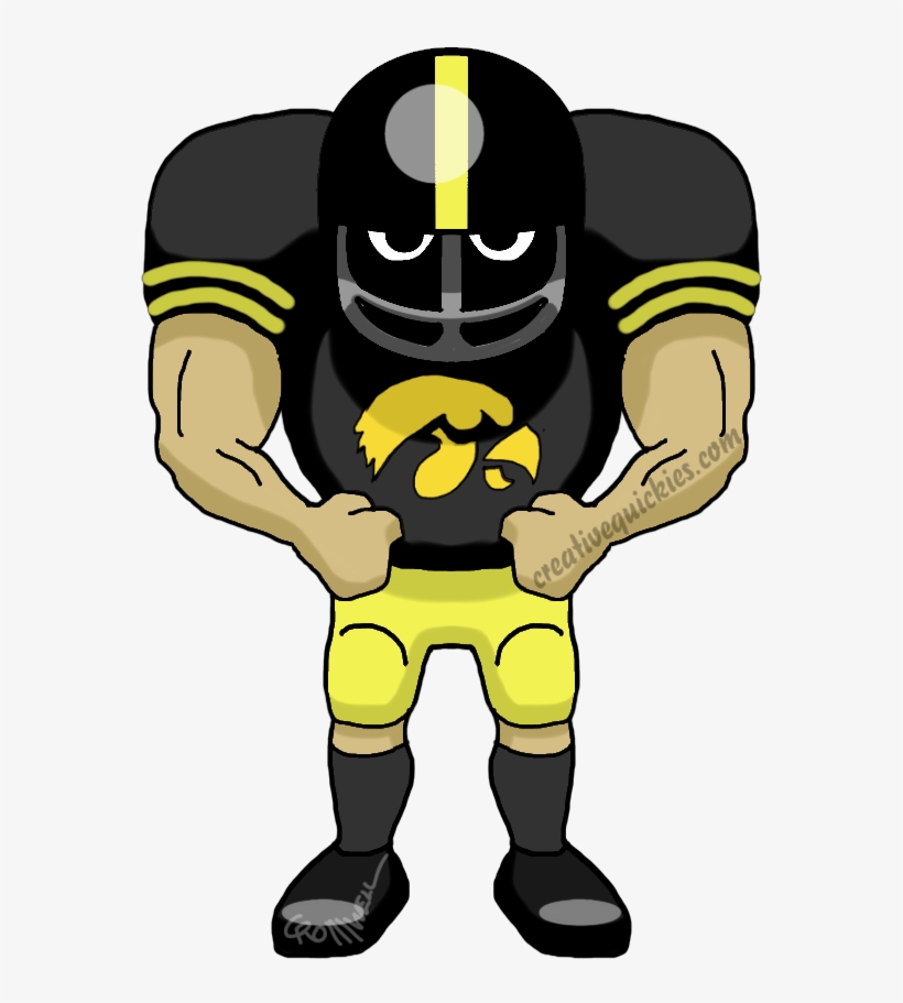 Iowa City Iowa Hawkeyes - New Orleans Saints Cartoon, transparent png download