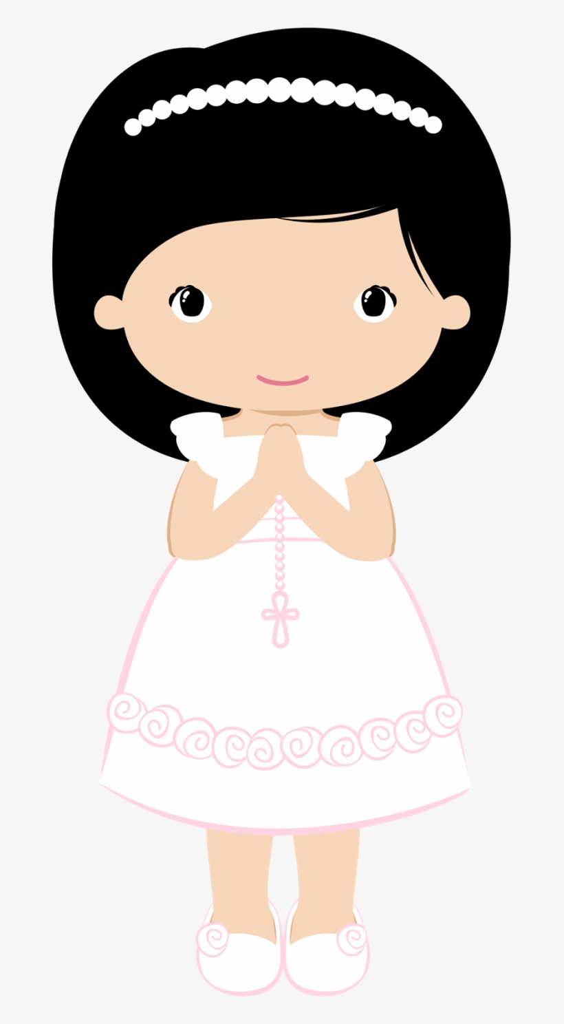 Resultado De Imagen De Manualidad Caliz Comunion First - First Communion Girl Clipart, transparent png download