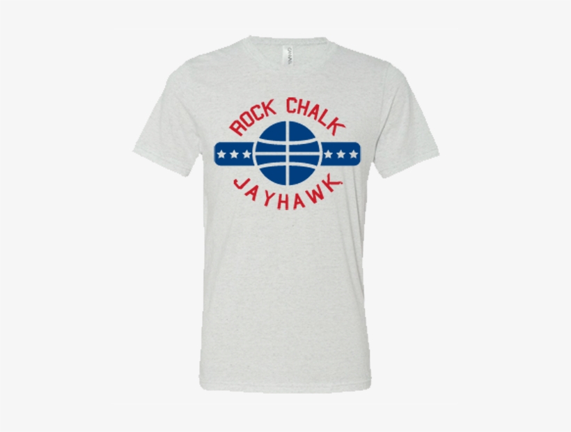 Rock Chalk Jayhawk Basketball Canvas Triblend Tee Shirt - Fire Just Do It, transparent png download