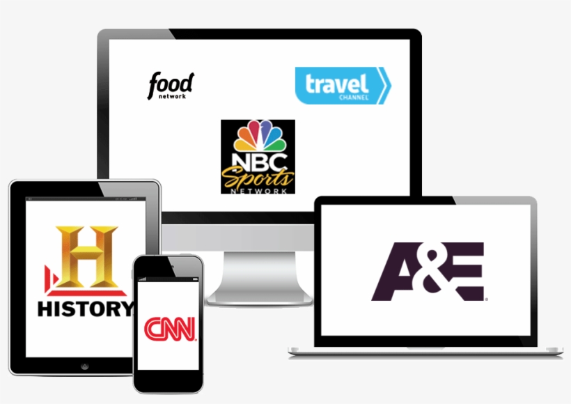 Tv Everywhere Ad With Channels - Mobile Tablet Desktop Vector, transparent png download