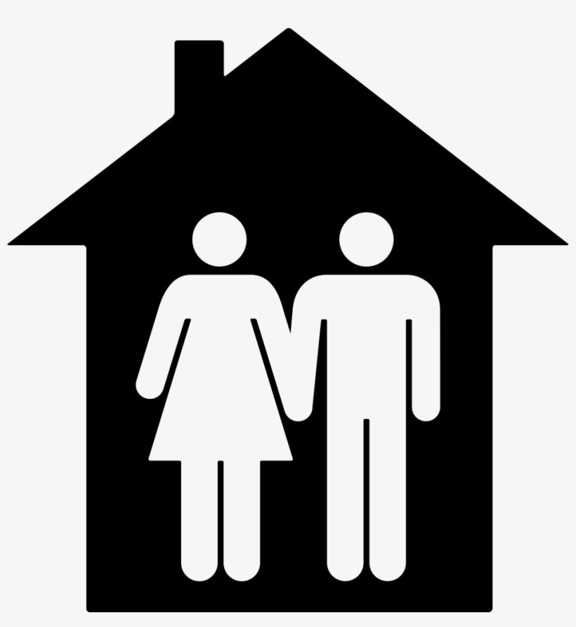 Man And Woman Couple In Home Comments - Couple Icon Png White, transparent png download