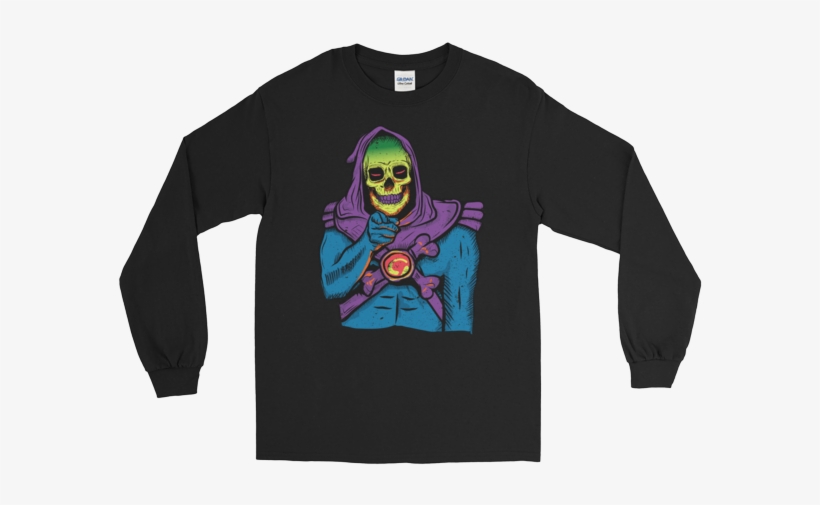 Skeletor Uncle Sam's I Want You Long Sleeve Skull T-shirt - You Can't Think And Hit, transparent png download