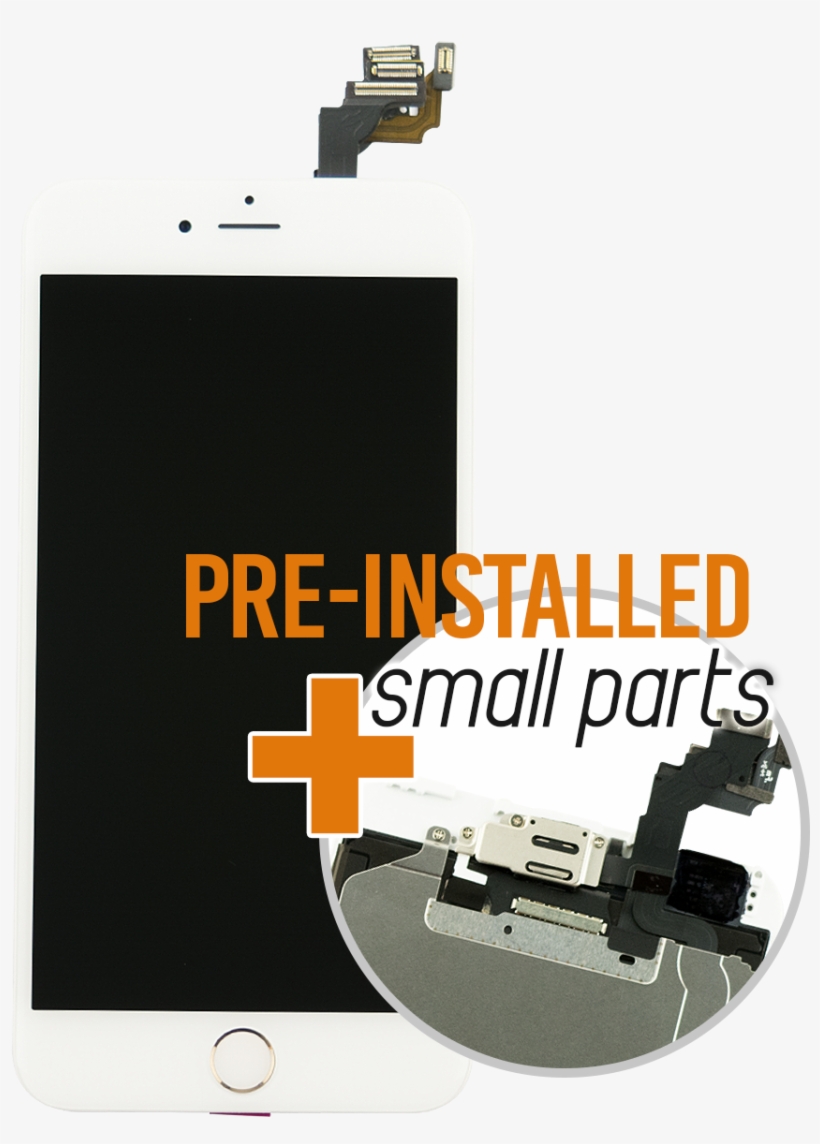 Iphone 6 Plus White/gold Display Assembly With Front, transparent png download