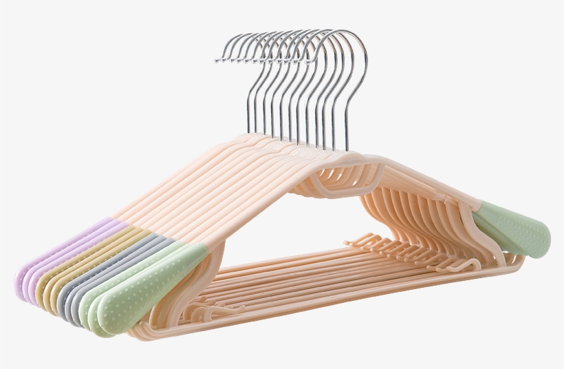 Hanger Home Wholesale Plastic Seamless Multifunctional - Clothes Hanger, transparent png download