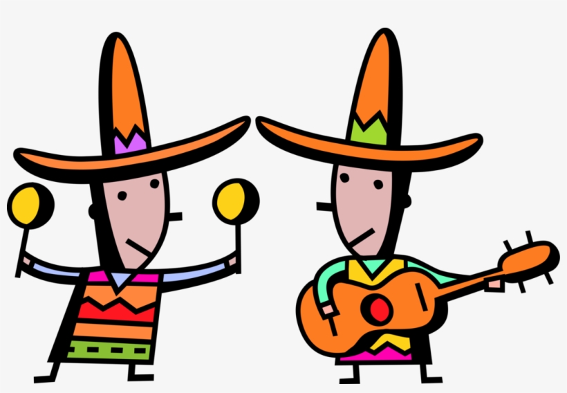 Vector Illustration Of Latino Spanish Mexican Musicians - Espanhois Png, transparent png download
