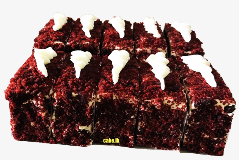 Red Velvet Cake Pieces - Cake, transparent png download