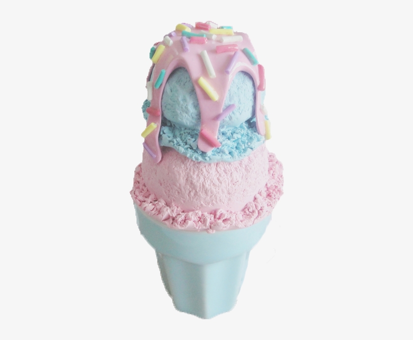 Ice Cream Png Tumblr - Pink And Blue Ice Cream, transparent png download