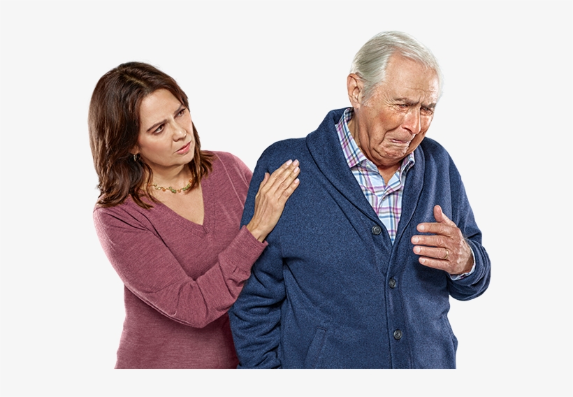 Caregiver And Loved One With Pseudobulbar Affect - Senior Sad Woman Transparent Png, transparent png download