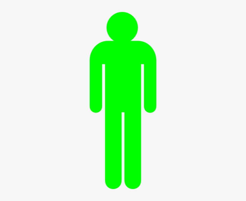 How To Set Use Boy And Girl Stick Figure - Male Toilet Sign Green, transparent png download