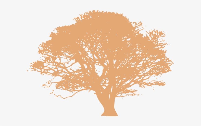 Peach Tree Clip Art At Clker Pluspng - Tree Silhouette Green, transparent png download