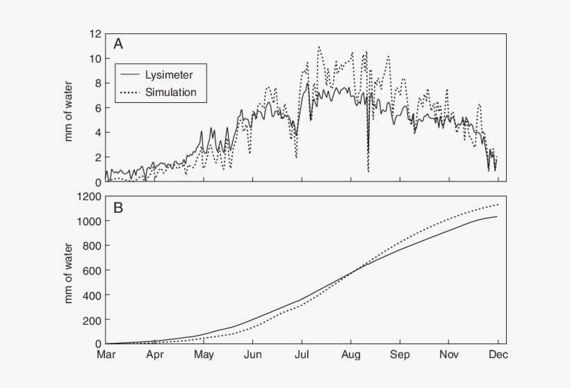 Comparison Of Measured Seasonal Water Use Of Peach - Diagram, transparent png download