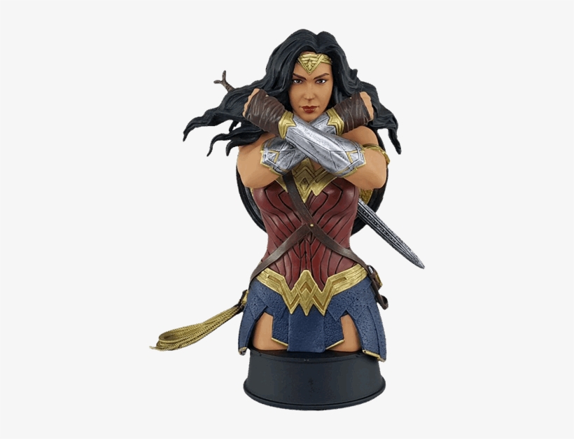 Prepare To Fight With This Wonder Woman Mini-bust Statue, - Wonder Woman Movie Bust, transparent png download