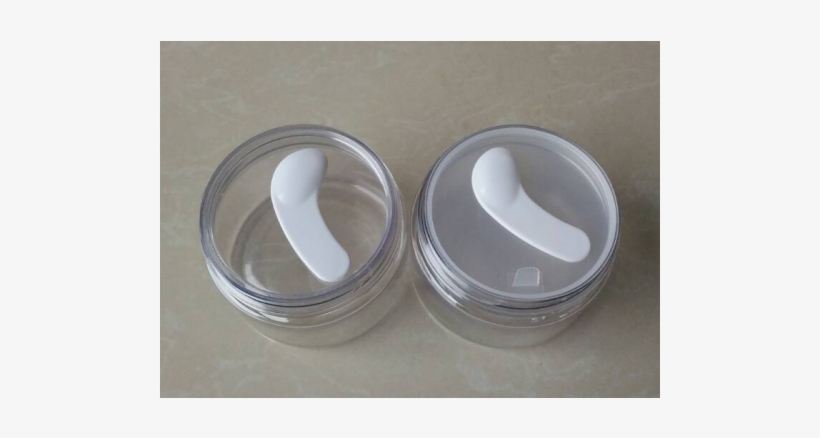 Clear Pet Plastic Refillable Travel Jar With Gold Aluminum - Jar, transparent png download
