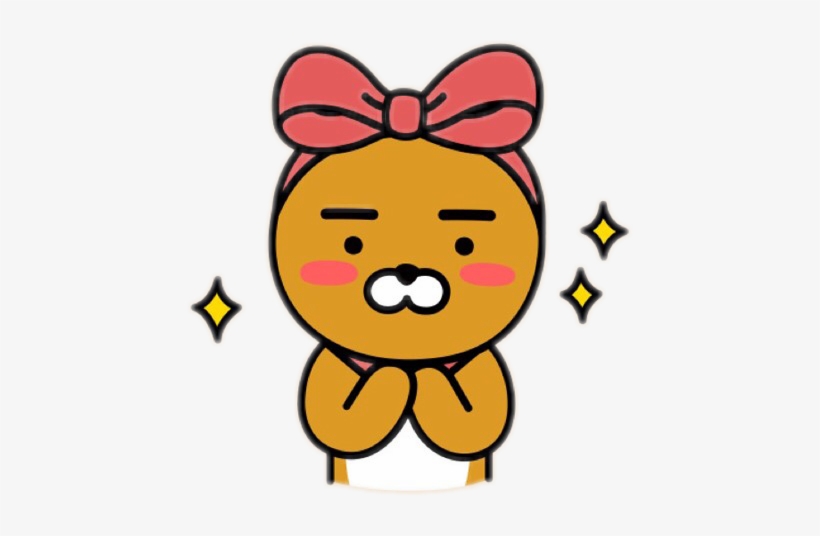 The Best Gift Is You💝 Kakao Kakaofriend Ryan Bow Cute - Ryan Kakao Transparent, transparent png download