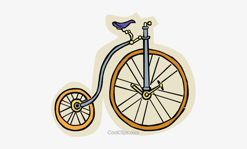 Penny Farthing Bicycle Royalty Free Vector Clip Art - Spec 1 Spt 5 Wheels Gloss Black Machined With Red Line, transparent png download