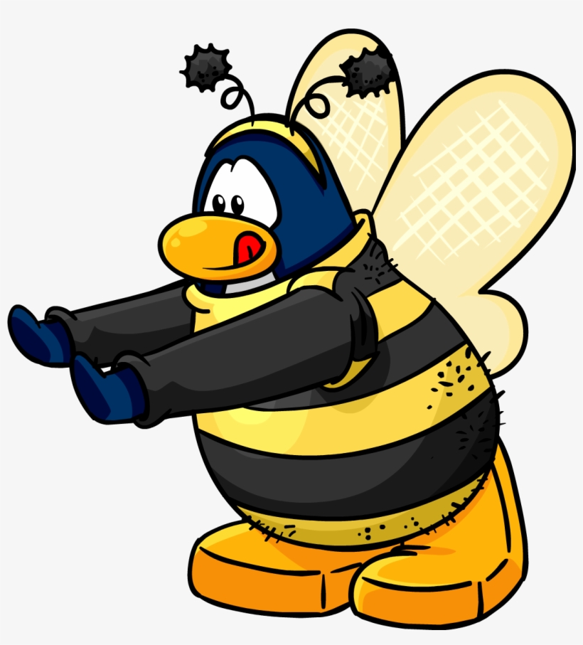 Fuzz The Bee - Penguin In A Bee Costume, transparent png download