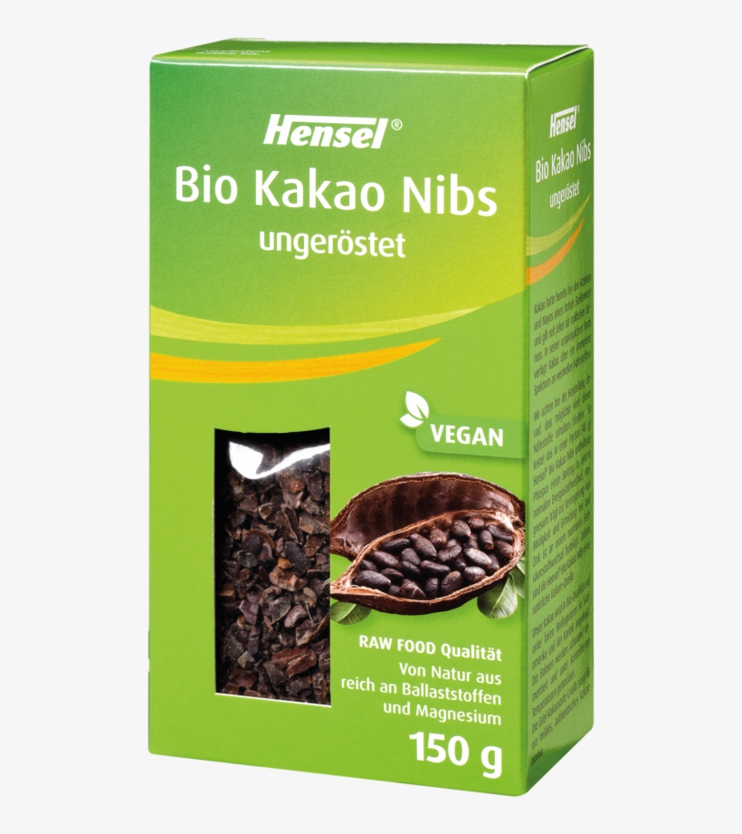 Hensel Organic Cocoa Nibs, Unroasted, 150g, transparent png download