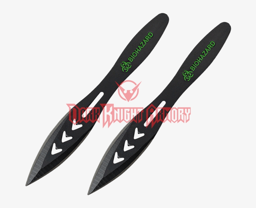 2 Piece Biohazard Triple Arrow Throwing Knives - Magnum Thunderbolt, transparent png download