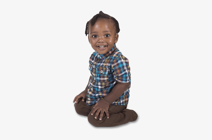 Child Kneeling And Smiling - Child Kneeling Png, transparent png download