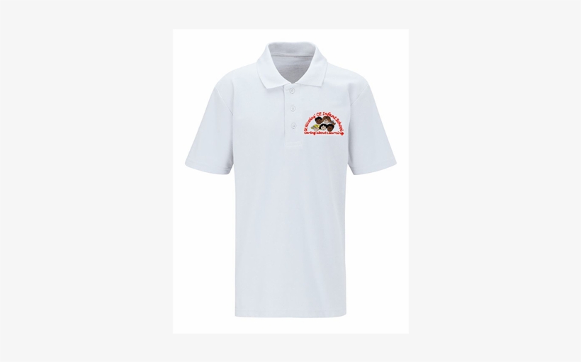 White Polo Shirt With St Nicolas School Logo - Trinity Primary Academy, transparent png download