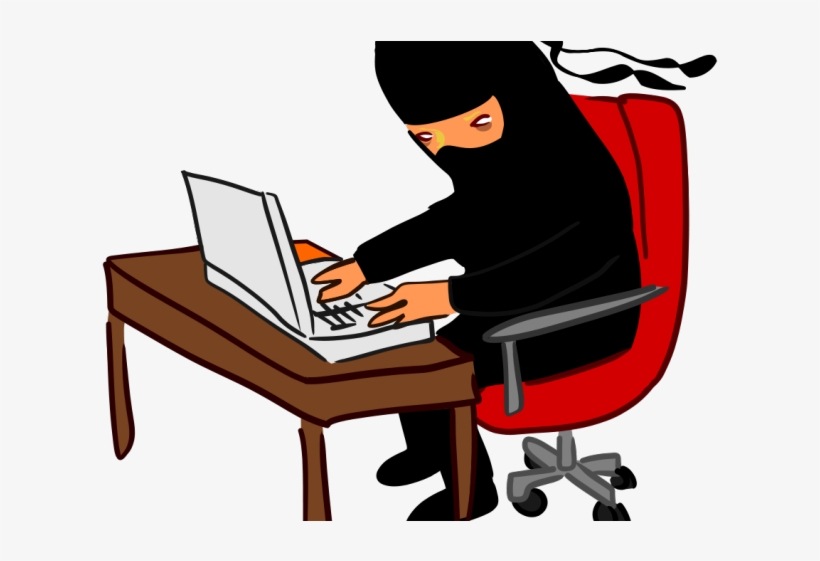 Graphic Freeuse Applause Clipart Laudable - Ninja At Desk, transparent png download