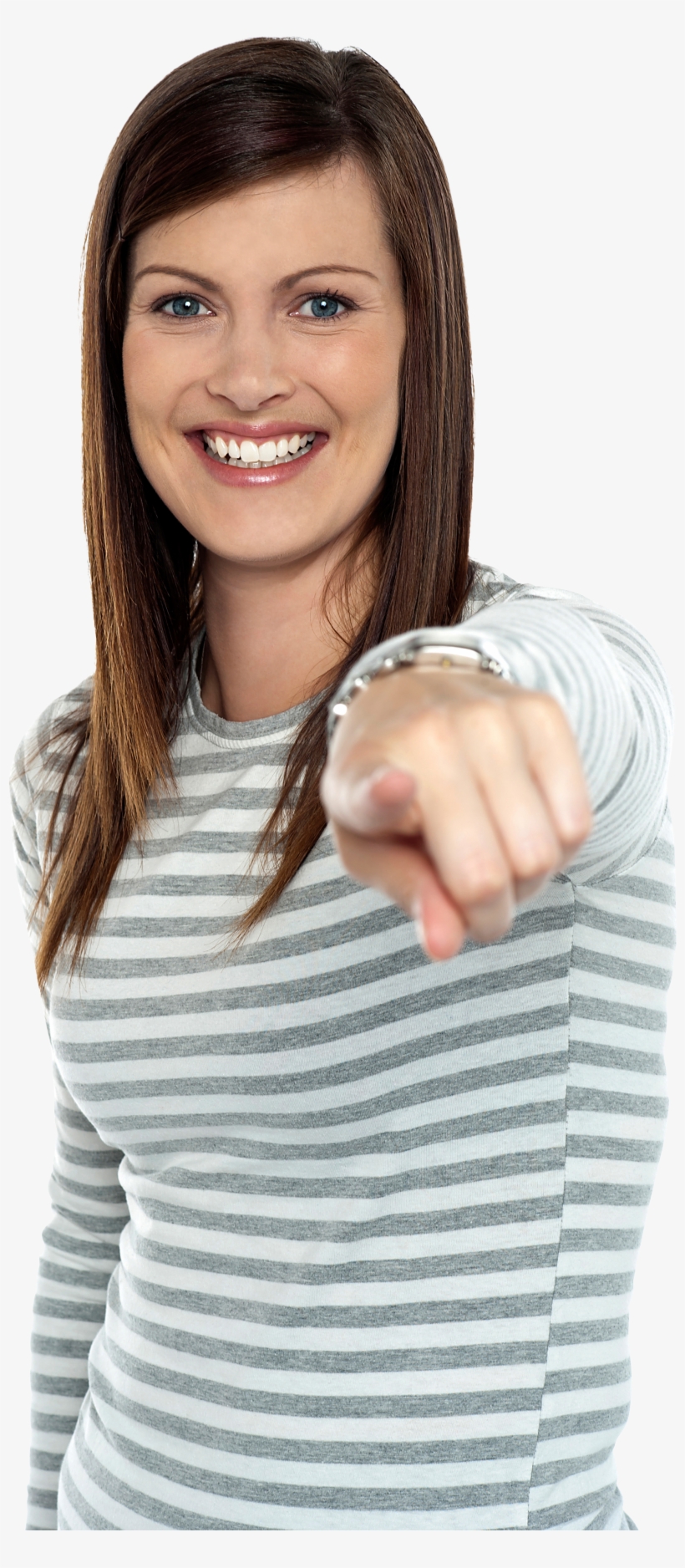 Women Pointing Front Royalty-free Png Image - Girl, transparent png download