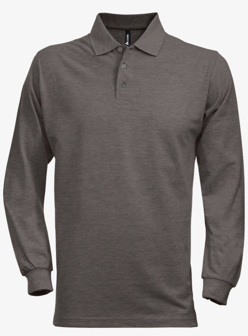 Black Polo Shirt Png - Fristads Heavy Pique Long Sleeve Code 1722 (dark Grey), transparent png download