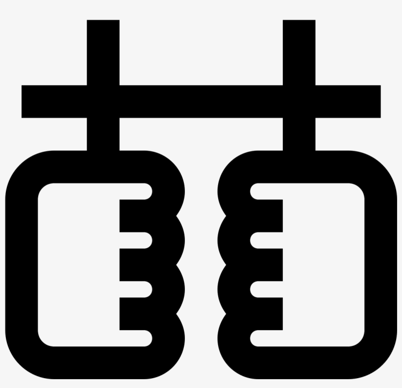 The Image Is Of Two Hands That Are Grasping Bars - Icon, transparent png download