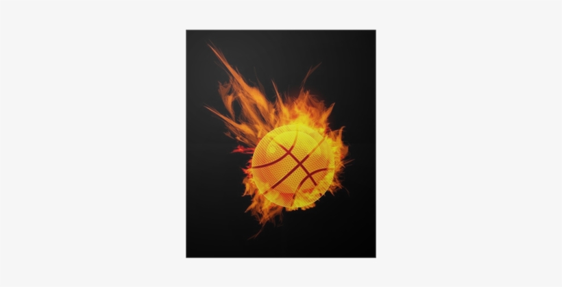 Basketball On Fire Hd, transparent png download