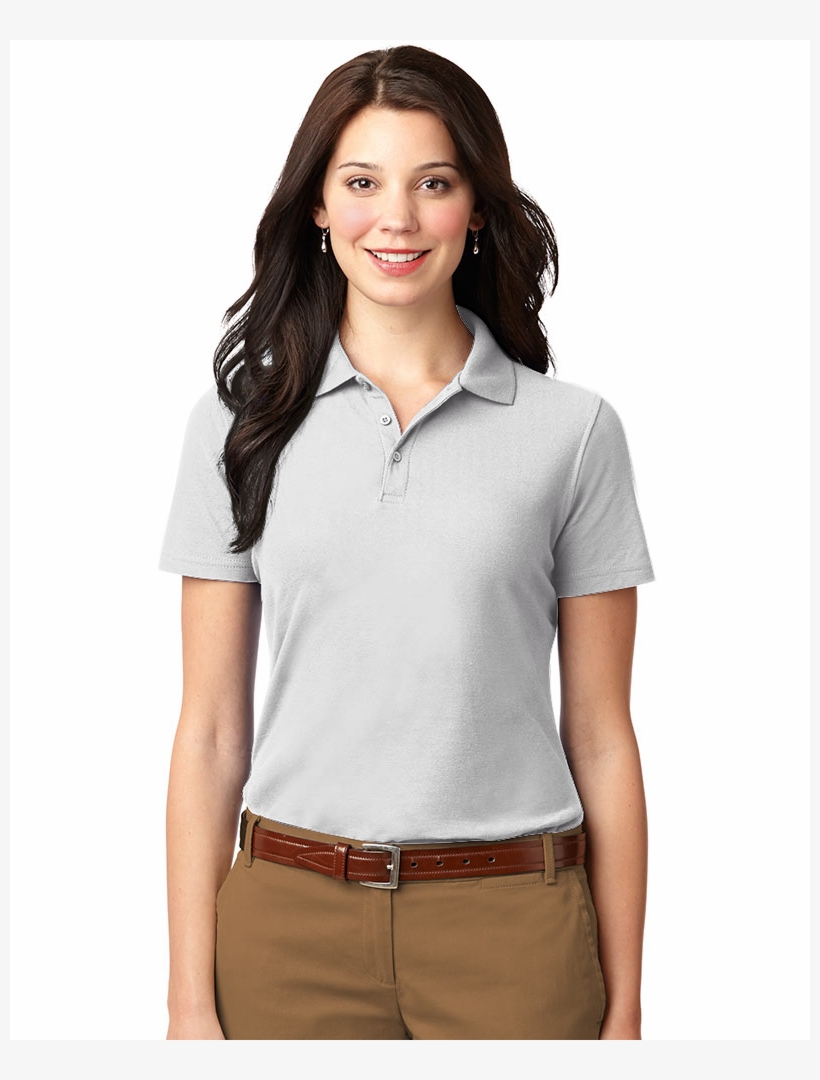 Queensboro Women's Hybrid Jersey Polo- Discontinued - Ladies Stain-resistant Polo-l510, Blue, transparent png download