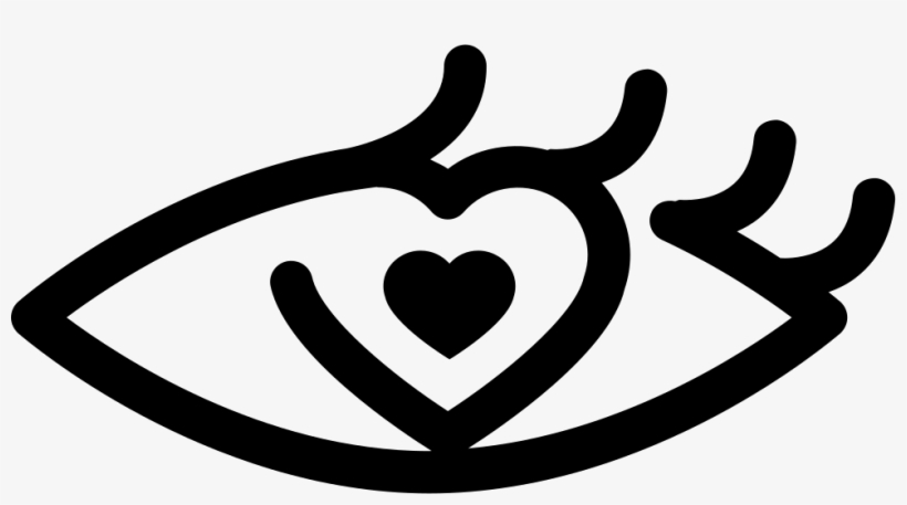 Eye Of A Woman In Love With Heart Shaped Iris Comments - Icon, transparent png download