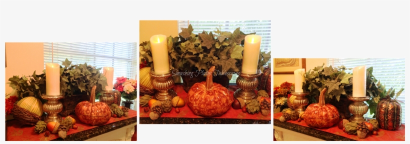 The Gold Mercury Glass Lit Candle Holder Pedestals - Pumpkin, transparent png download