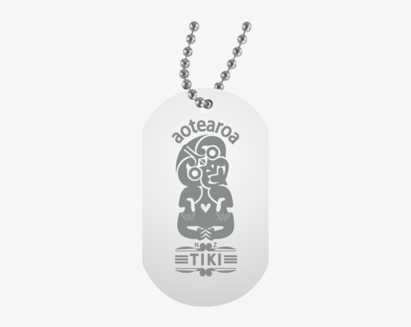 Tiki Grey Design White Dog Tag By Jodwattsart - Wonder Woman Punching Trump Necklace, transparent png download