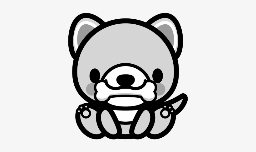 White Dog Bone Png - Drawing, transparent png download
