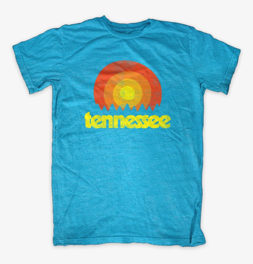 Tennessee Retro Sunset Tristar Adventures Aqua - T Shirt, transparent png download