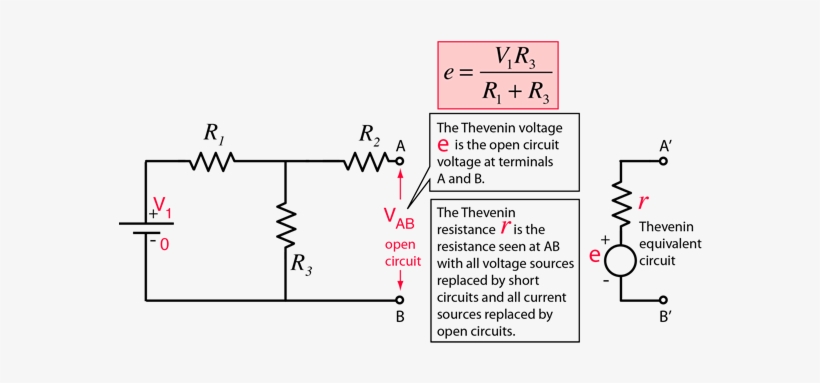 In The Example Below, The Resistance R2 Does Not Affect - Thevenin Theorem, transparent png download