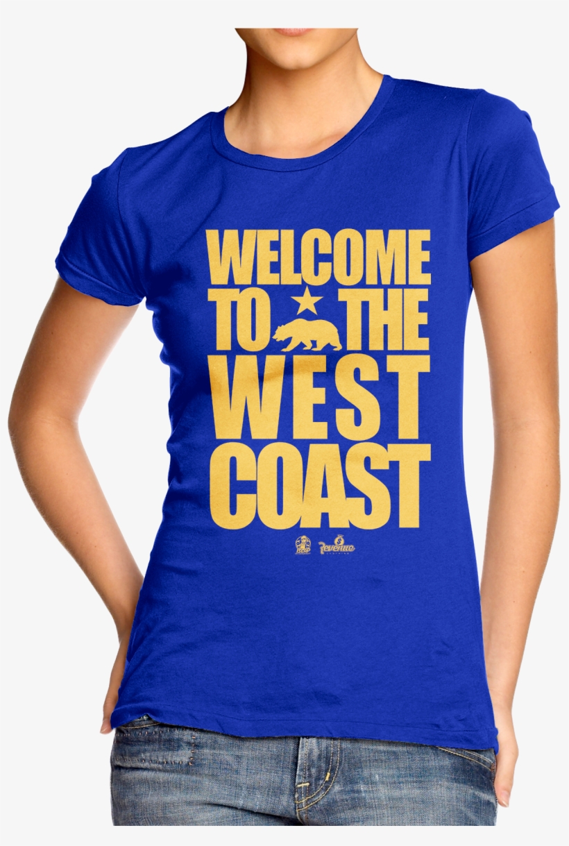 Welcome To The West Coast Blue/golden Yellow T Shirt - Funny Students T Shirts, transparent png download