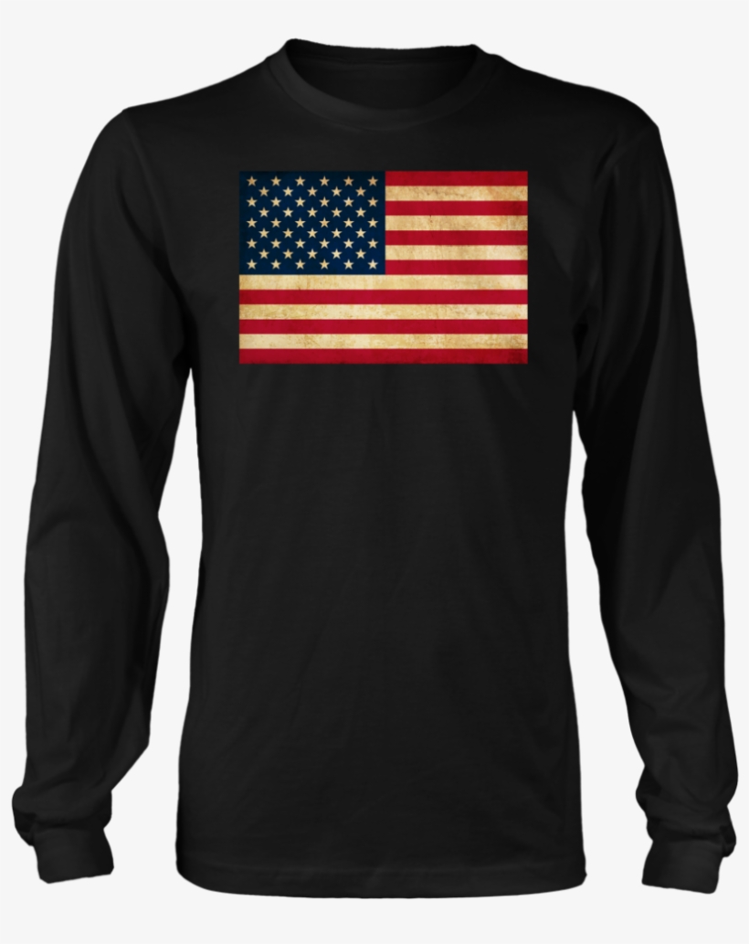 Grunge Vintage Patriotic American Flag Tshirt - American Flag, transparent png download
