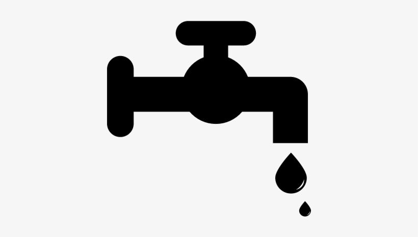 Water Faucet With Water Droplet Vector - Grifo De Agua Icono, transparent png download