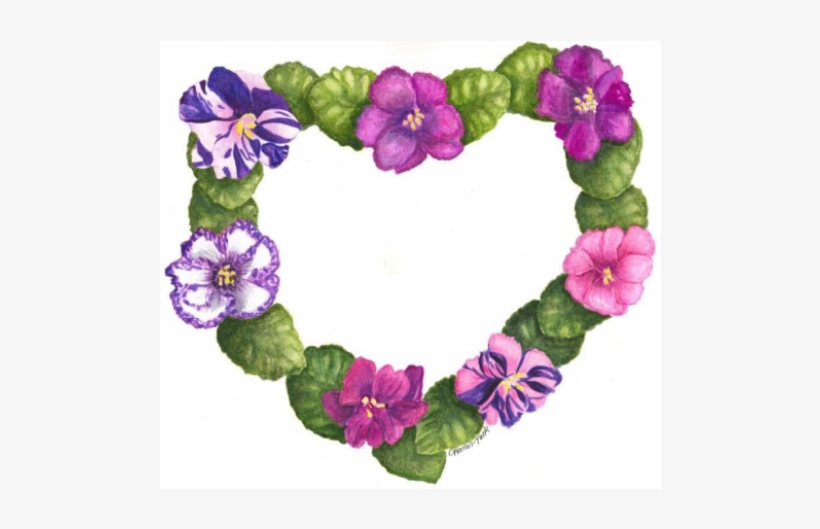 Paint A Wreath Of African Violets For Your Loved One - Pansy, transparent png download